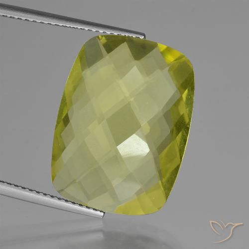 14.86ct Natural Limão amarelo Quartzo, Almofada, VVS