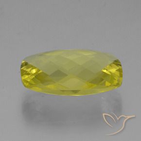 Quartzo Limão amarelo Natural 14.86ct, Almofada, VVS