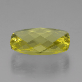 Quartzo amarelo natural 15,30ct, almofada cortada, VVS