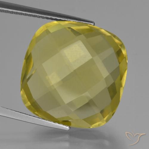 25.83ct Natural Amarelo Abacaxi Quartzo, Almofada, VVS