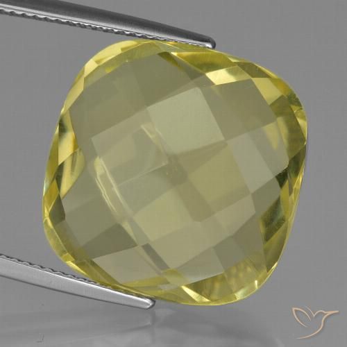26.65ct Natural Amarelo Abacaxi Quartzo, Almofada, VVS