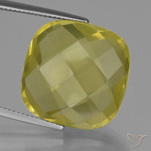 26.94ct Natural Amarelo claro médio Quartzo, Almofada, VVS