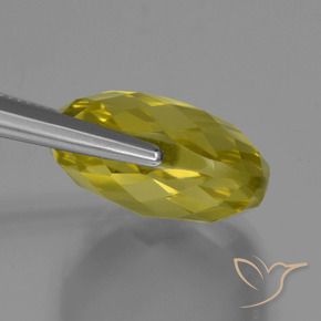 Quartzo Luz amarela Natural 27.30ct, Almofada, VVS