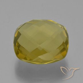 Quartzo Luz amarela Natural 25.94ct, Almofada, VVS-VS