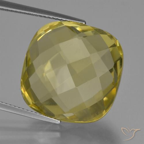 27.43ct Natural Luz amarela Quartzo, Almofada, VVS