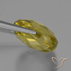 Quartzo Luz amarela Natural 27.43ct, Almofada, VVS