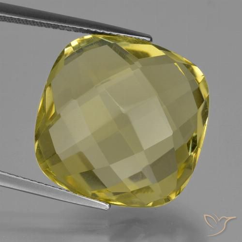 25.97ct Natural Amarelo Abacaxi Quartzo, Almofada, VVS
