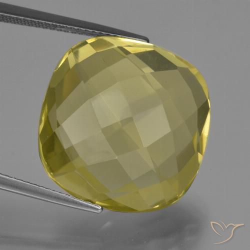 27.25ct Natural Luz amarela Quartzo, Almofada, VVS-VS