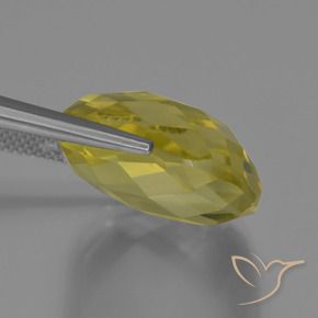 Quartzo Luz amarela Natural 27.25ct, Almofada, VVS-VS