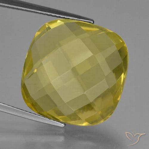 27.14ct Natural Luz amarela Quartzo, Almofada, VVS-VS