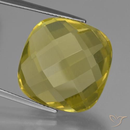 25.93ct Natural Amarelo claro médio Quartzo, Almofada, VVS-VS