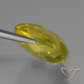 Quartzo Amarelo claro médio Natural 25.93ct, Almofada, VVS-VS