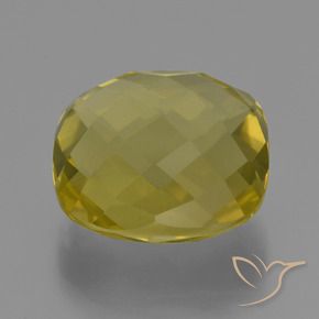 Quartzo Amarelo Abacaxi Natural 25.37ct, Almofada, VVS