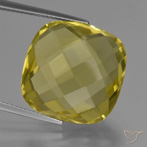 26.11ct Natural Amarelo claro médio Quartzo, Almofada, VVS-VS