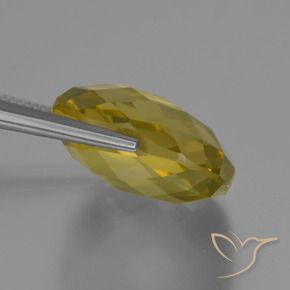Quartzo Luz amarela Natural 25.51ct, Almofada, VVS