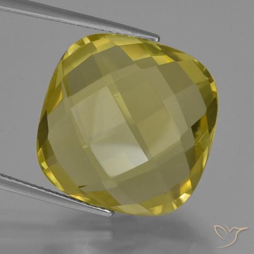 26.60ct Natural Luz amarela Quartzo, Almofada, VVS