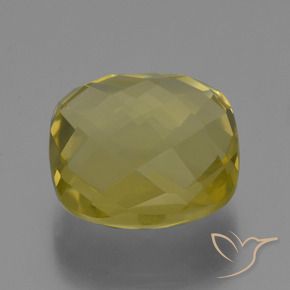 Quartzo Luz amarela Natural 27.19ct, Almofada, VVS-VS