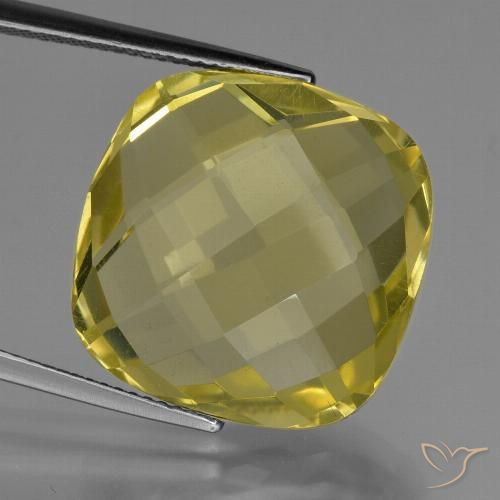 24.91ct Natural Amarelo Abacaxi Quartzo, Almofada, VVS-VS