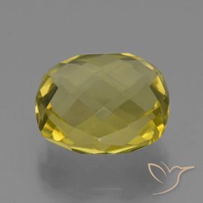 Quartzo Amarelo Abacaxi Natural 24.91ct, Almofada, VVS-VS