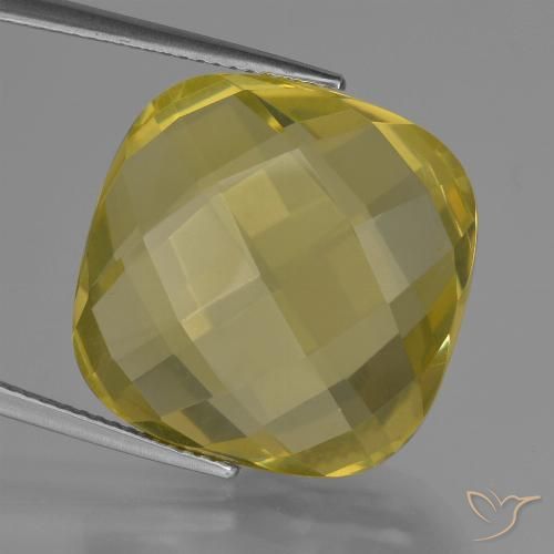 27.80ct Natural Amarelo claro médio Quartzo, Almofada, VVS-VS