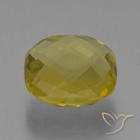 Quartzo Amarelo claro médio Natural 27.80ct, Almofada, VVS-VS