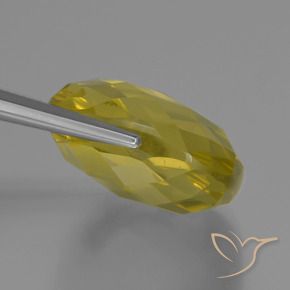 Quartzo Amarelo claro médio Natural 27.80ct, Almofada, VVS-VS