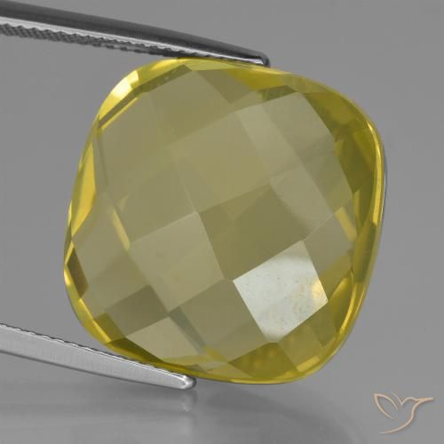 27.04ct Natural Luz amarela Quartzo, Almofada, VVS