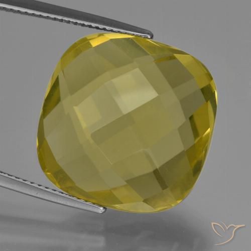 27.40ct Natural Amarelo Abacaxi Quartzo, Almofada, VVS-VS