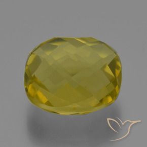 Quartzo Amarelo Abacaxi Natural 27.40ct, Almofada, VVS-VS