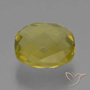Quartzo Amarelo Abacaxi Natural 26.79ct, Almofada, VVS-VS