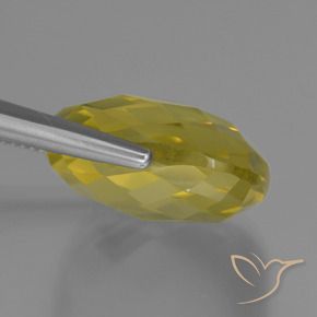 Quartzo Amarelo Abacaxi Natural 26.79ct, Almofada, VVS-VS