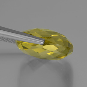 Quartzo amarelo natural 24,91ct, almofada cortada, VVS-VS