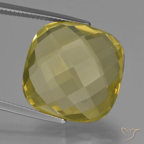 27.38ct Natural Luz amarela Quartzo, Almofada, VVS