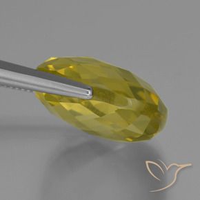 Quartzo Luz amarela Natural 27.38ct, Almofada, VVS