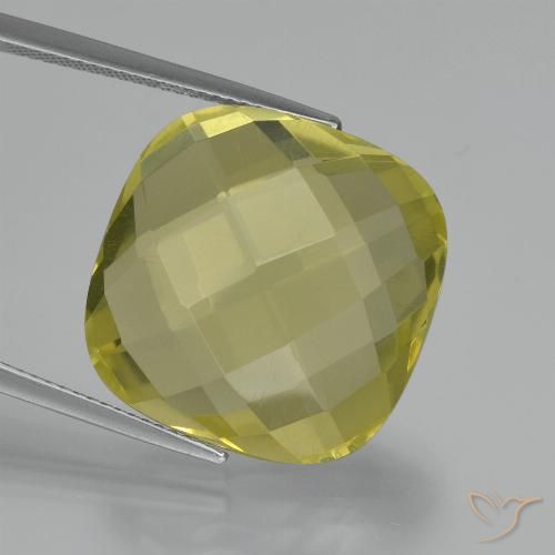 27.42ct Natural Luz amarela Quartzo, Almofada, VVS-VS