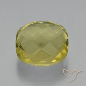 Quartzo Luz amarela Natural 27.42ct, Almofada, VVS-VS