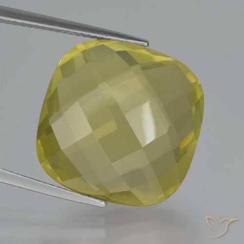 27.69ct Natural Luz amarela Quartzo, Almofada, VVS-VS
