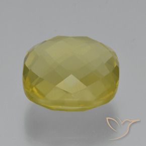Quartzo Luz amarela Natural 27.69ct, Almofada, VVS-VS