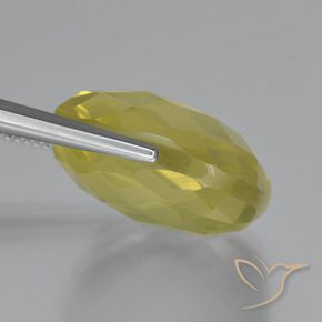 Quartzo Luz amarela Natural 27.69ct, Almofada, VVS-VS