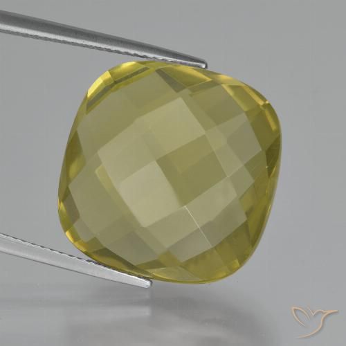 27.36ct Natural Amarelo Abacaxi Quartzo, Almofada, VVS-VS