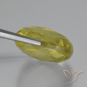 Quartzo Amarelo Abacaxi Natural 28.86ct, Almofada, VVS-VS