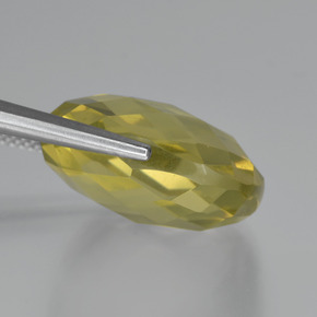 Quartzo amarelo natural 26,29ct, almofada cortada, VVS