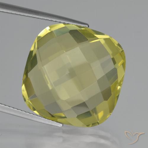 26.45ct Natural Amarelo Abacaxi Quartzo, Almofada, VVS
