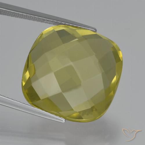 27.26ct Natural Luz amarela Quartzo, Almofada, VVS-VS