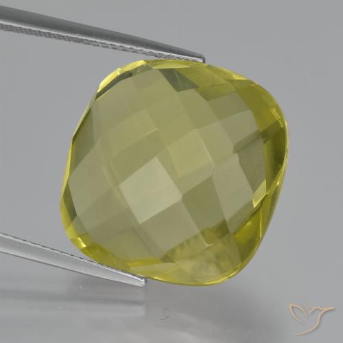 26.64ct Natural Amarelo Abacaxi Quartzo, Almofada, VVS-VS