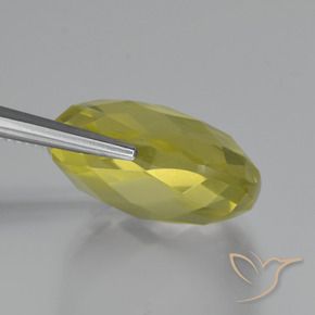 Quartzo Amarelo Abacaxi Natural 26.64ct, Almofada, VVS-VS