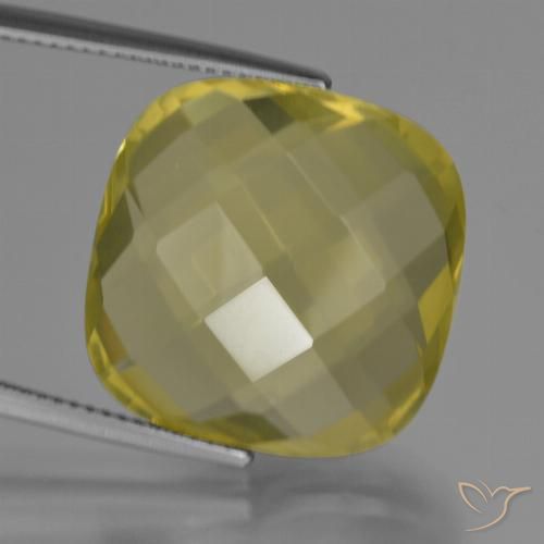 25.35ct Natural Amarelo Abacaxi Quartzo, Almofada, VVS-VS