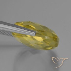Quartzo Luz amarela Natural 26.81ct, Almofada, VVS-VS