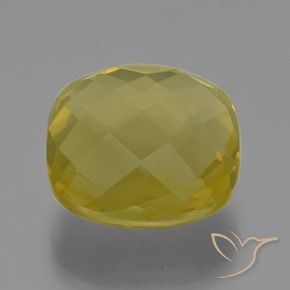 Quartzo Amarelo Abacaxi Natural 26.50ct, Almofada, VS