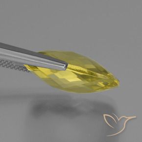 Quartzo Luz amarela Natural 14.69ct, Almofada, VVS